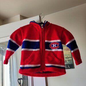 Canadiens de Montreal Go habs go handmade acrylic sweater size 4